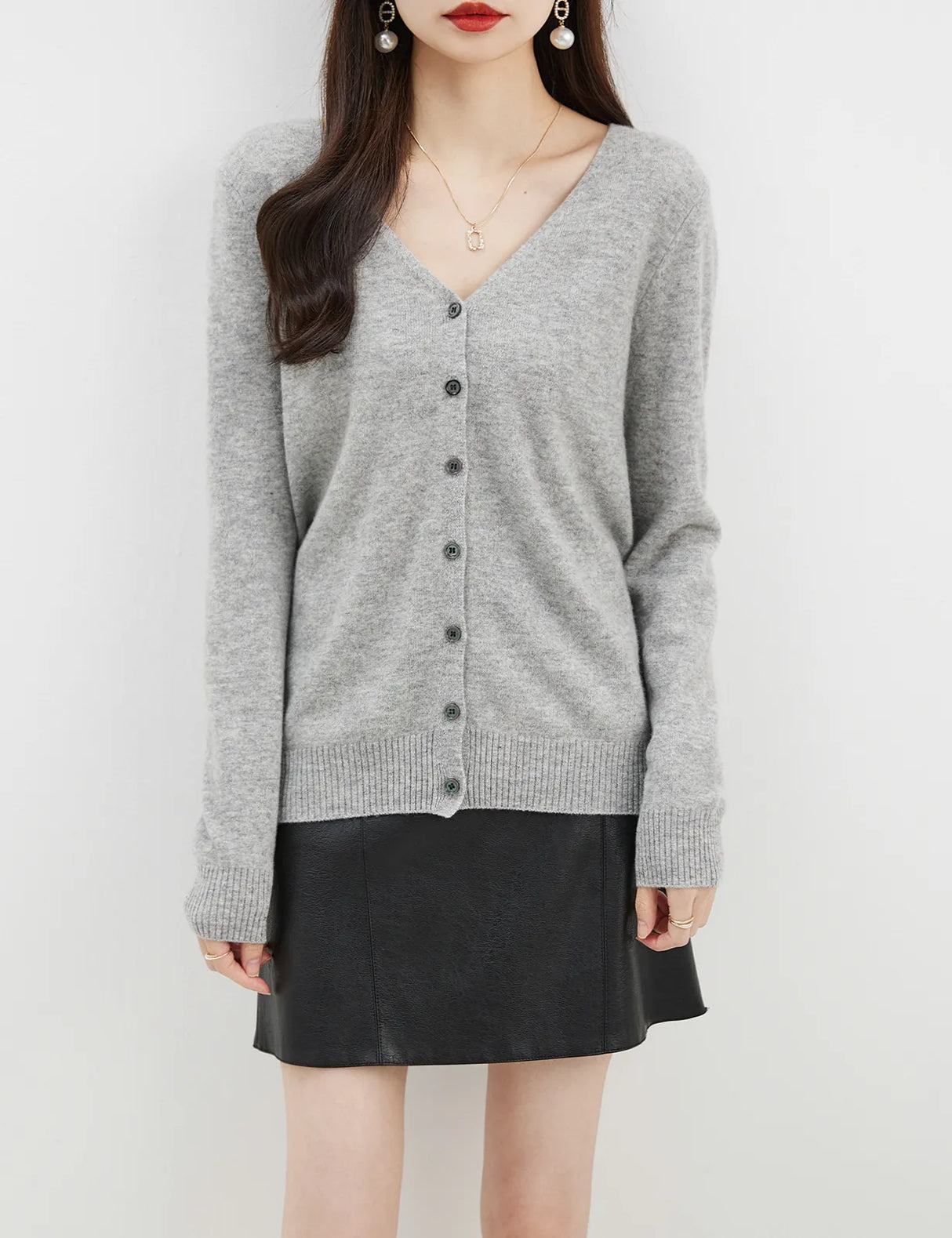 Women's Long Sleeve, V Neck, 100% Soft Merino Wool Cardigans.