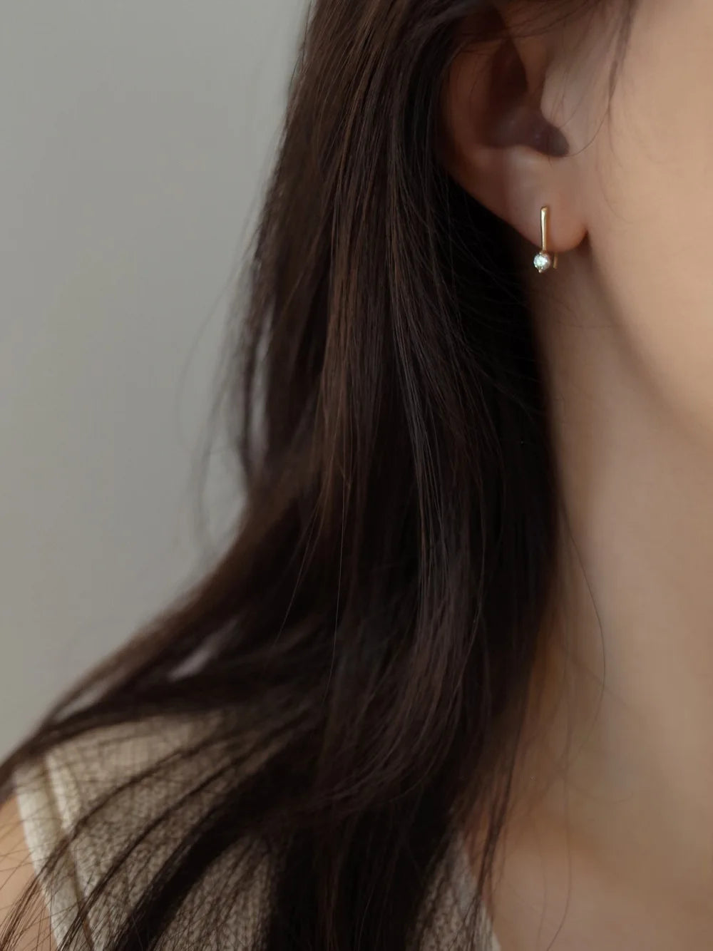 Women's S925 silver-plated Or 14K gold-plated small ears