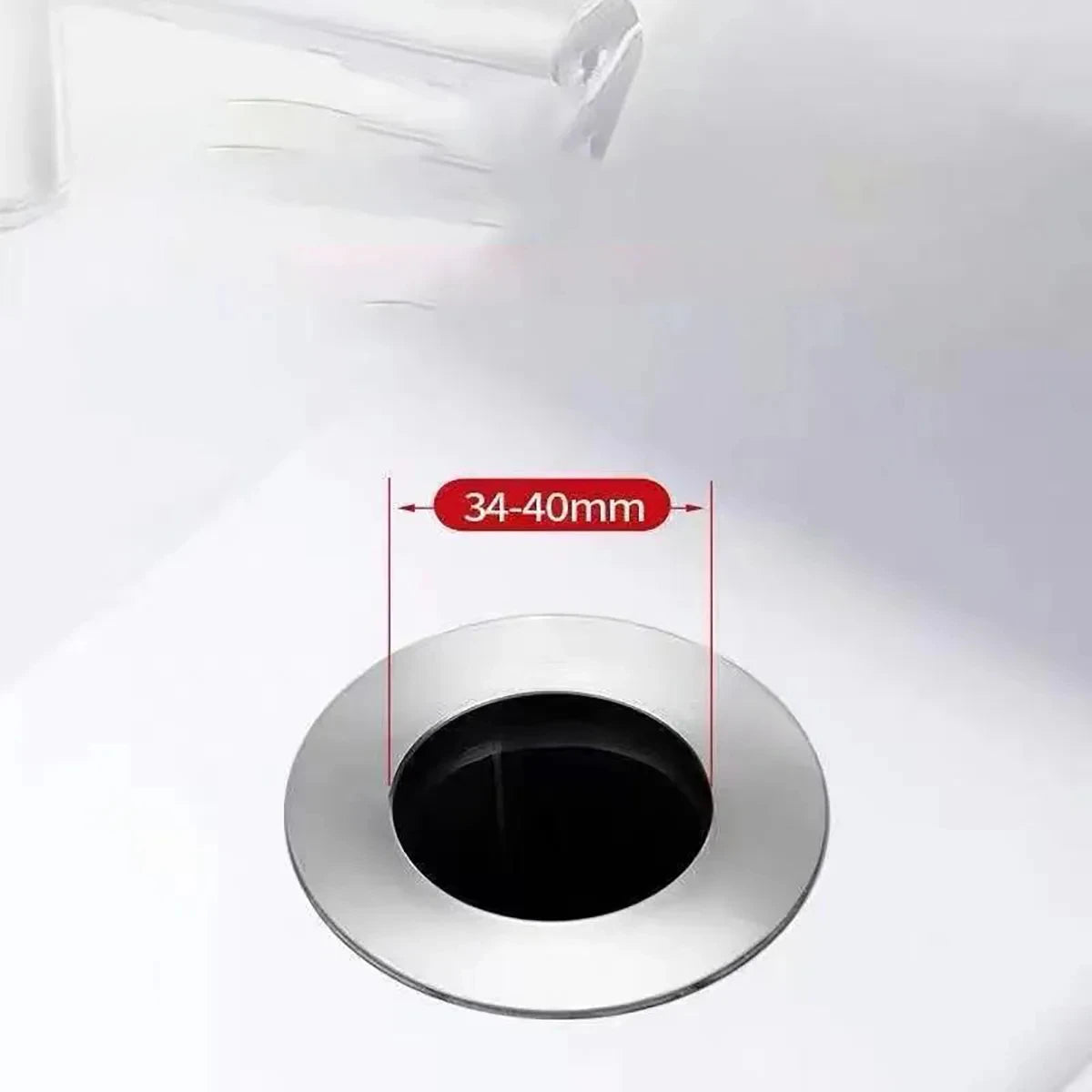 Universal Pop-up Chrome Drain Plug Sink Filter with Hair Catcher