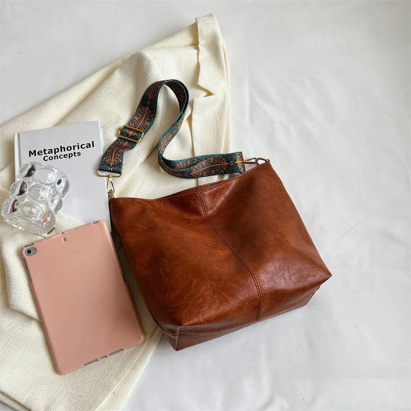 MOODS Soft PU Leather Designer Luxury Shoulder Bag.