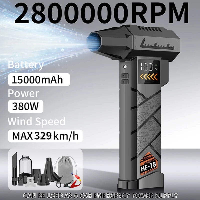 2800000RPM Electric Compressed Cordless Blower Or Vacuum Cleaner