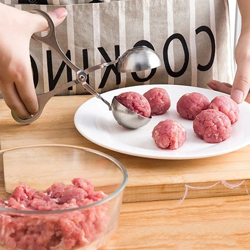 Stainless Steel Meatball Shaper Or Fruit Scoop.