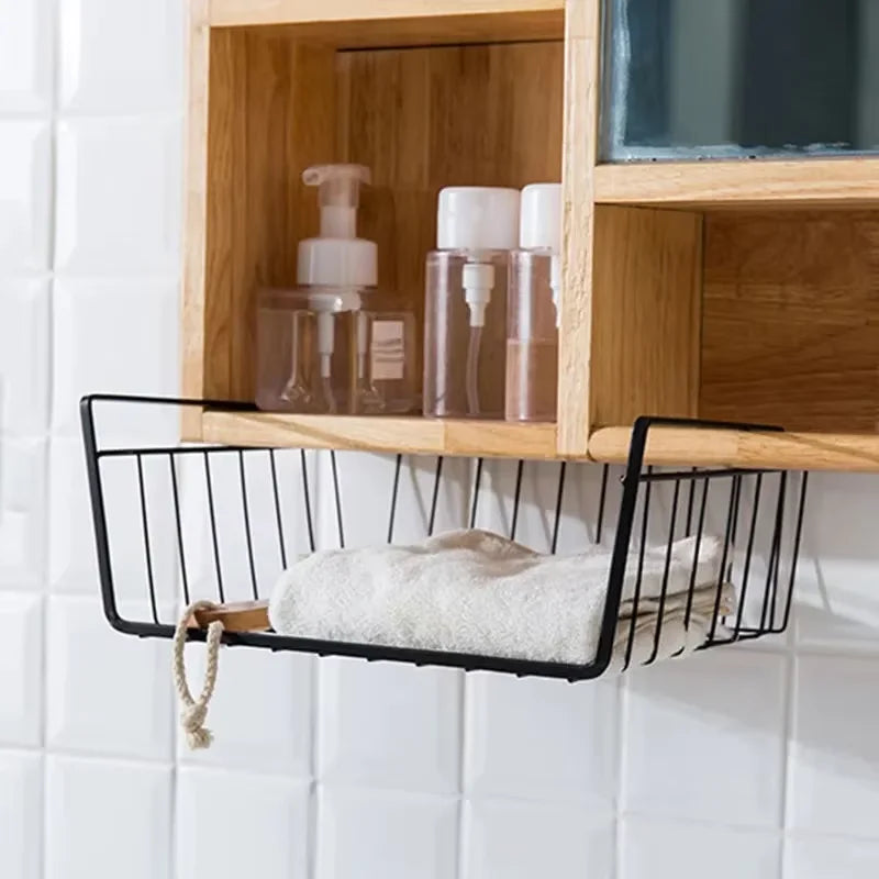 Multifunctional Iron bottom hanging Storage basket