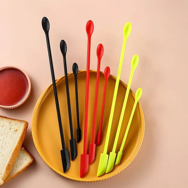 3-Piece Cosmetic Silicone Bottle Mini Scraper