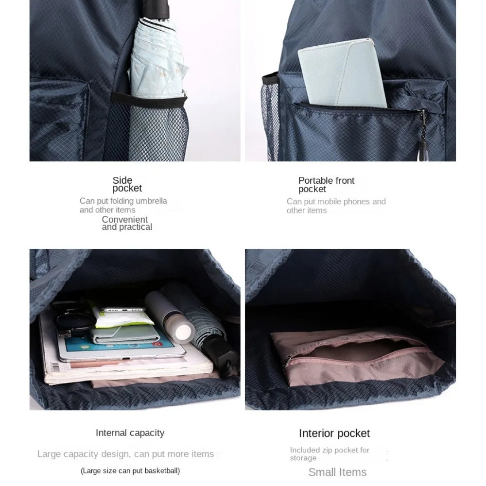 Outdoor Double Shoulder Waterproof Rucksack With Drawstring
