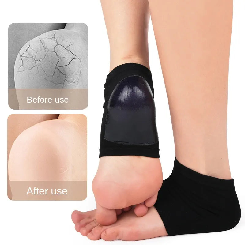 2PCS Moisturizing Gel Heel Socks For Repair Of Cracked Skin