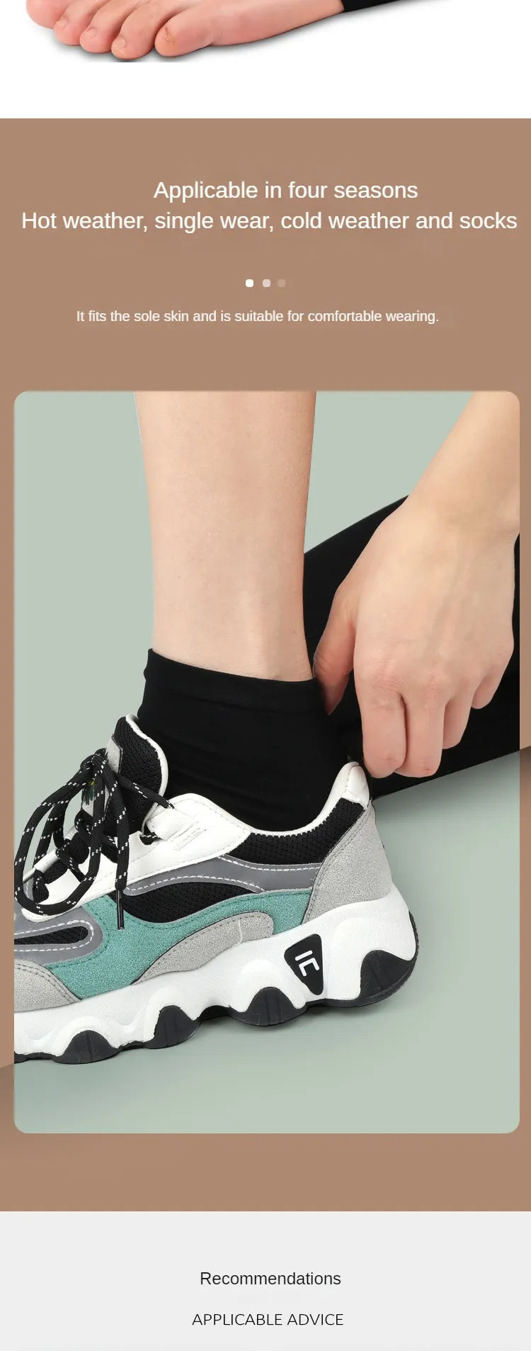 2PCS Moisturizing Gel Heel Socks For Repair Of Cracked Skin