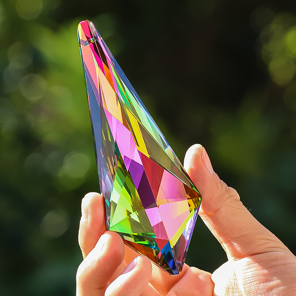 120mm Rainbow Crystal Laser Prism Aurora Sun Catcher