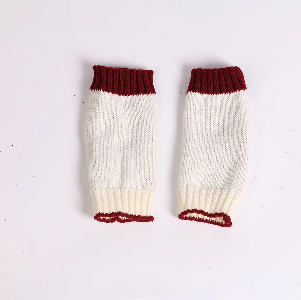 Women's Half Finger Acrylic Knitted Mittens