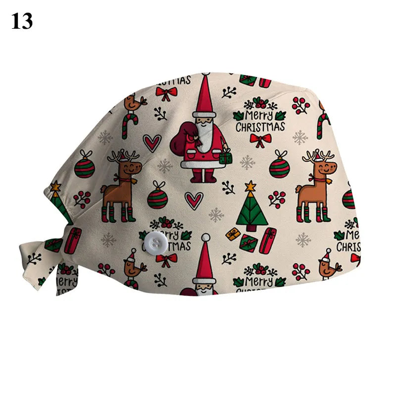 Christmas Scrubs Caps.