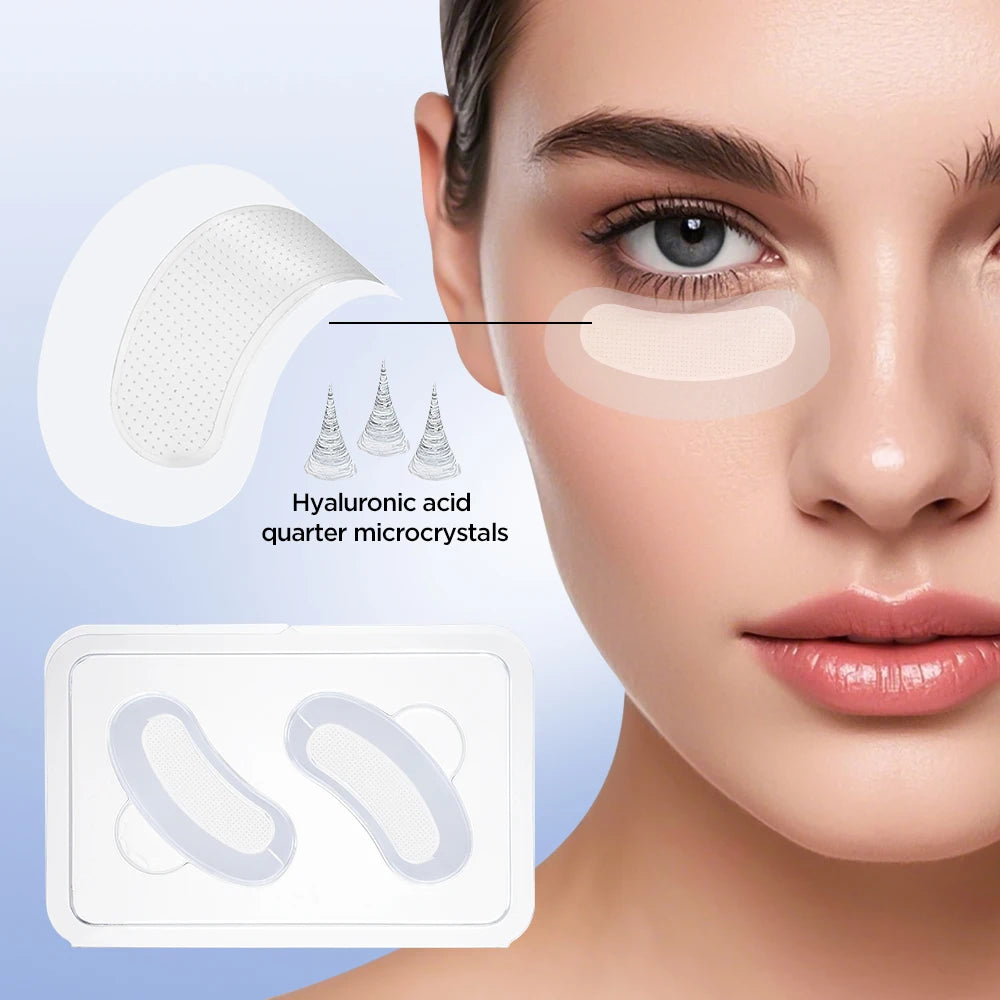 1-10PCS Hyaluronic Acid Microneedle Eye Patches Mask for Anti Wrinkle Or Aging Dark