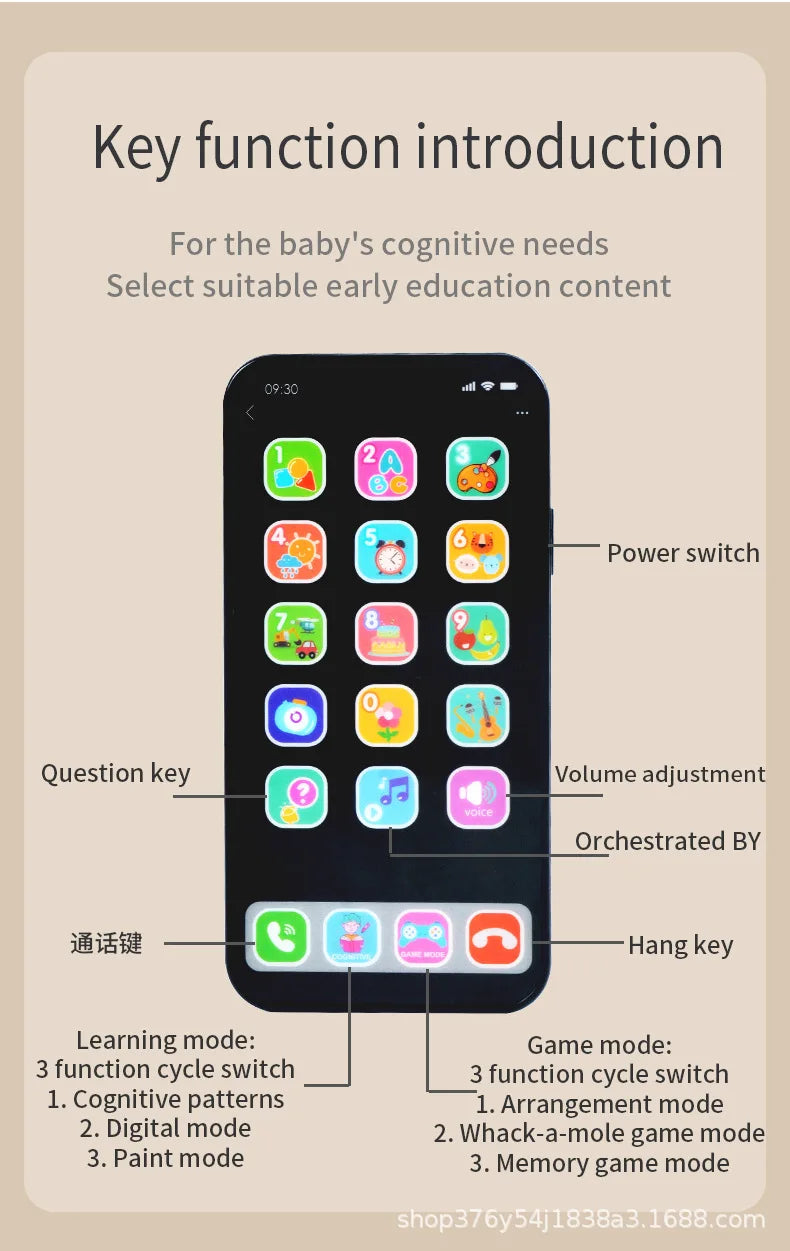 Children Multi-mode Touchscreen Simulation I phone