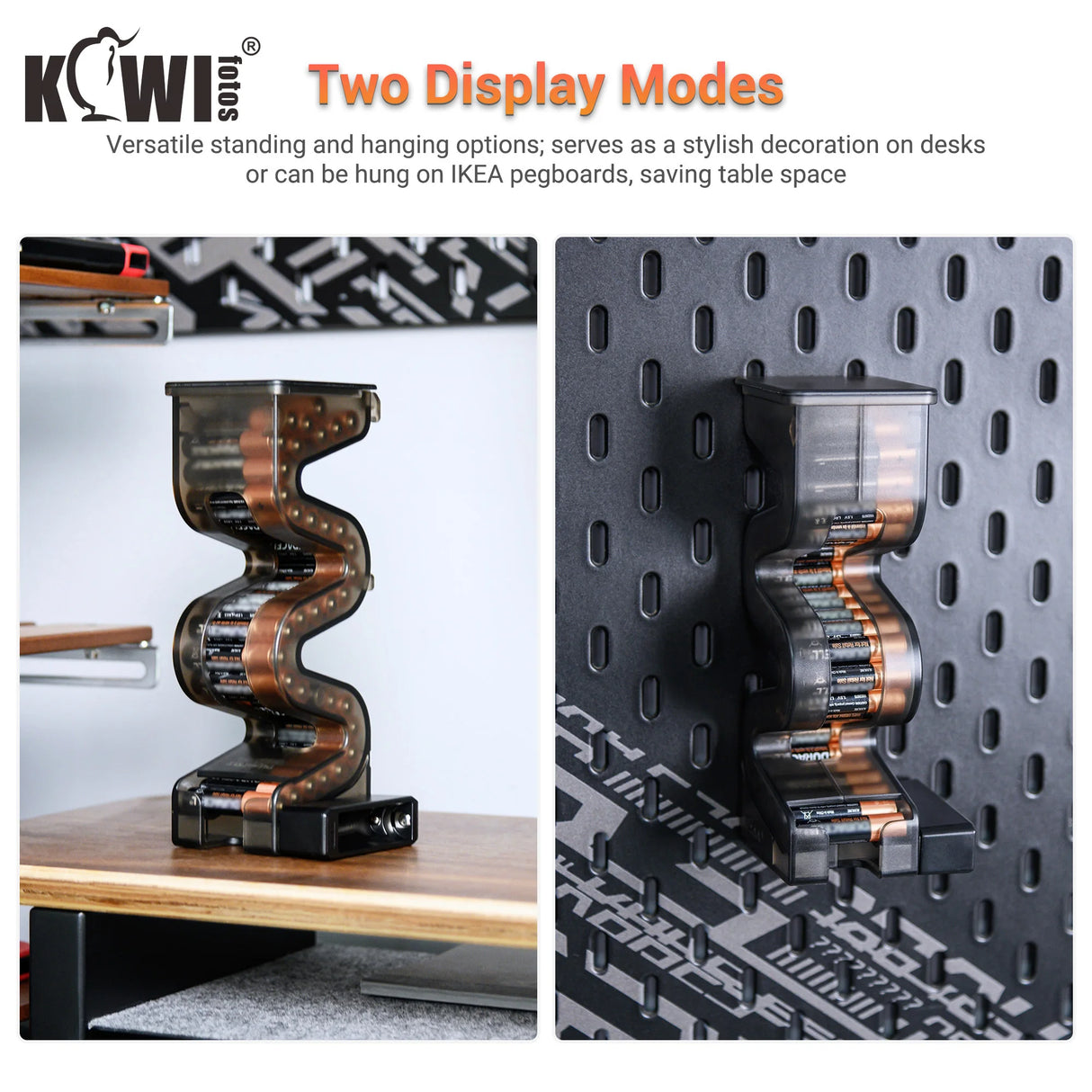 Battery Ladder Dispenser For 35 AAA Or 27 AA With Tester