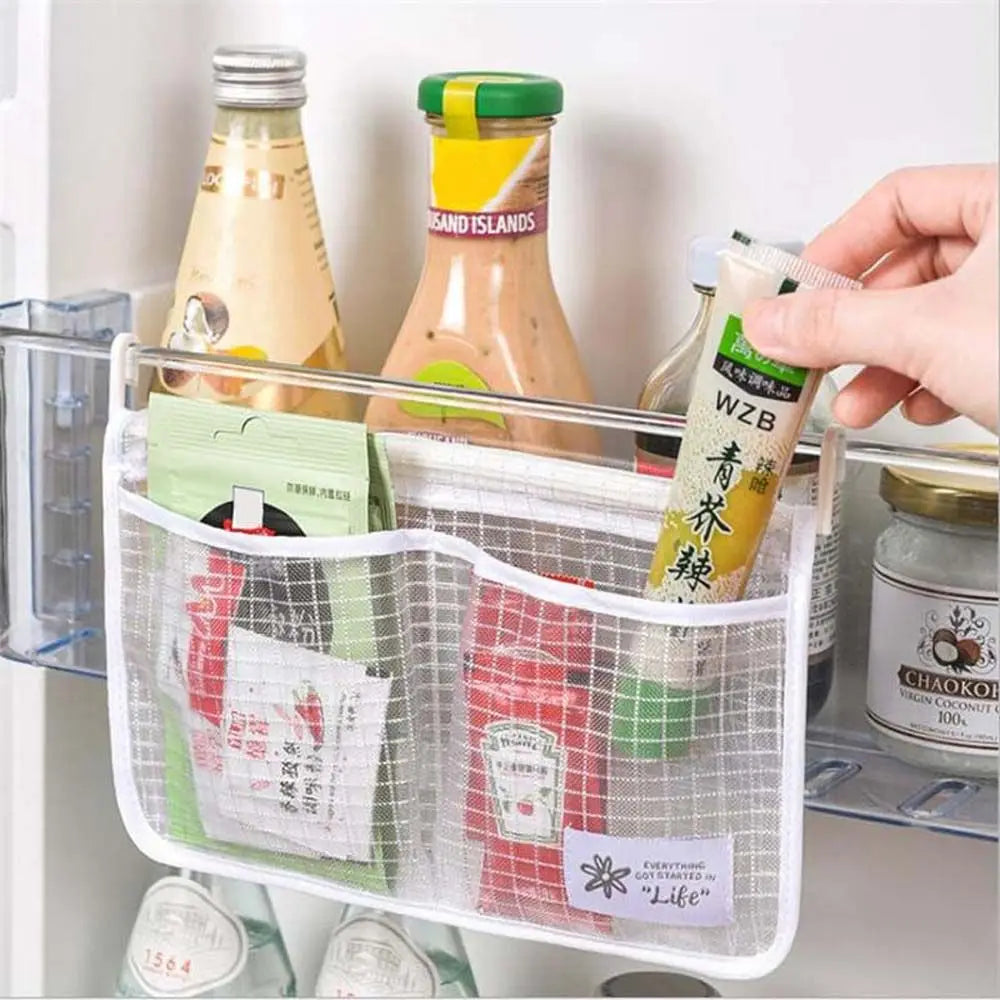 Mesh Refrigerator Storage Bag Organizer