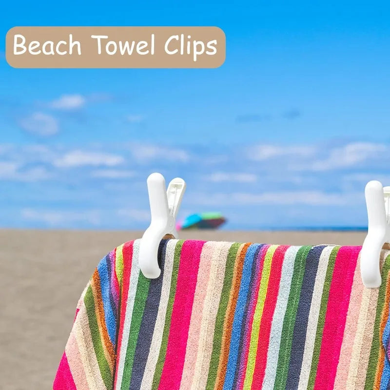6/12Pcs Heavy Duty Plastic Beach Towel Clips