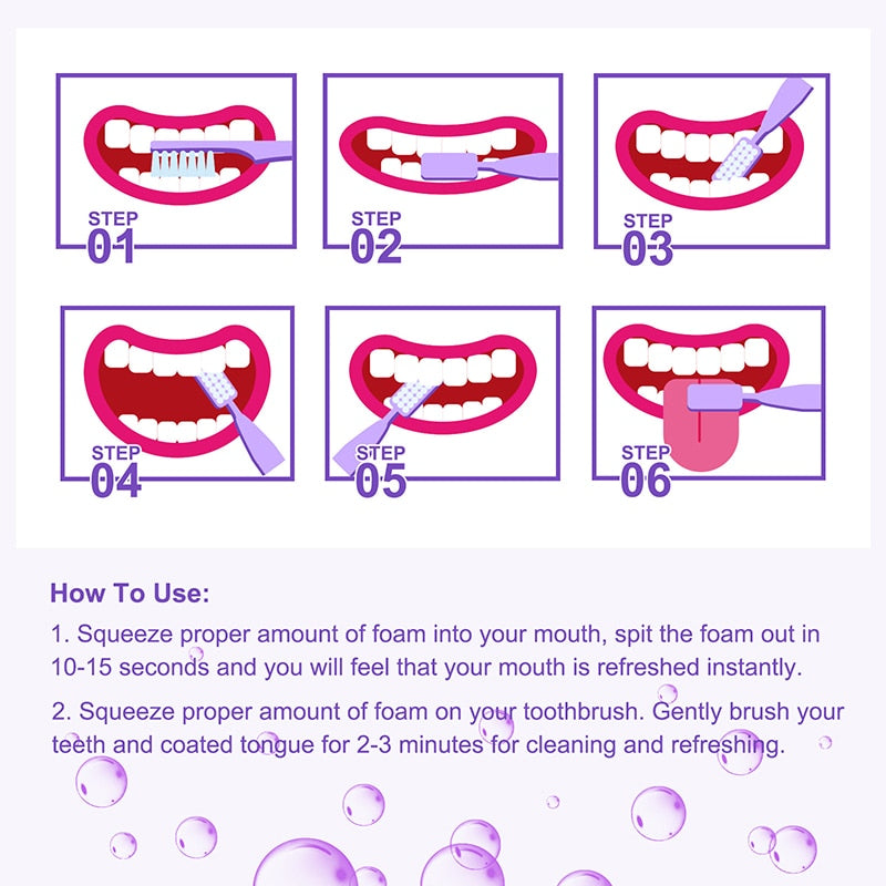50ml Purple Whitening V34 Toothpaste For removing stains.