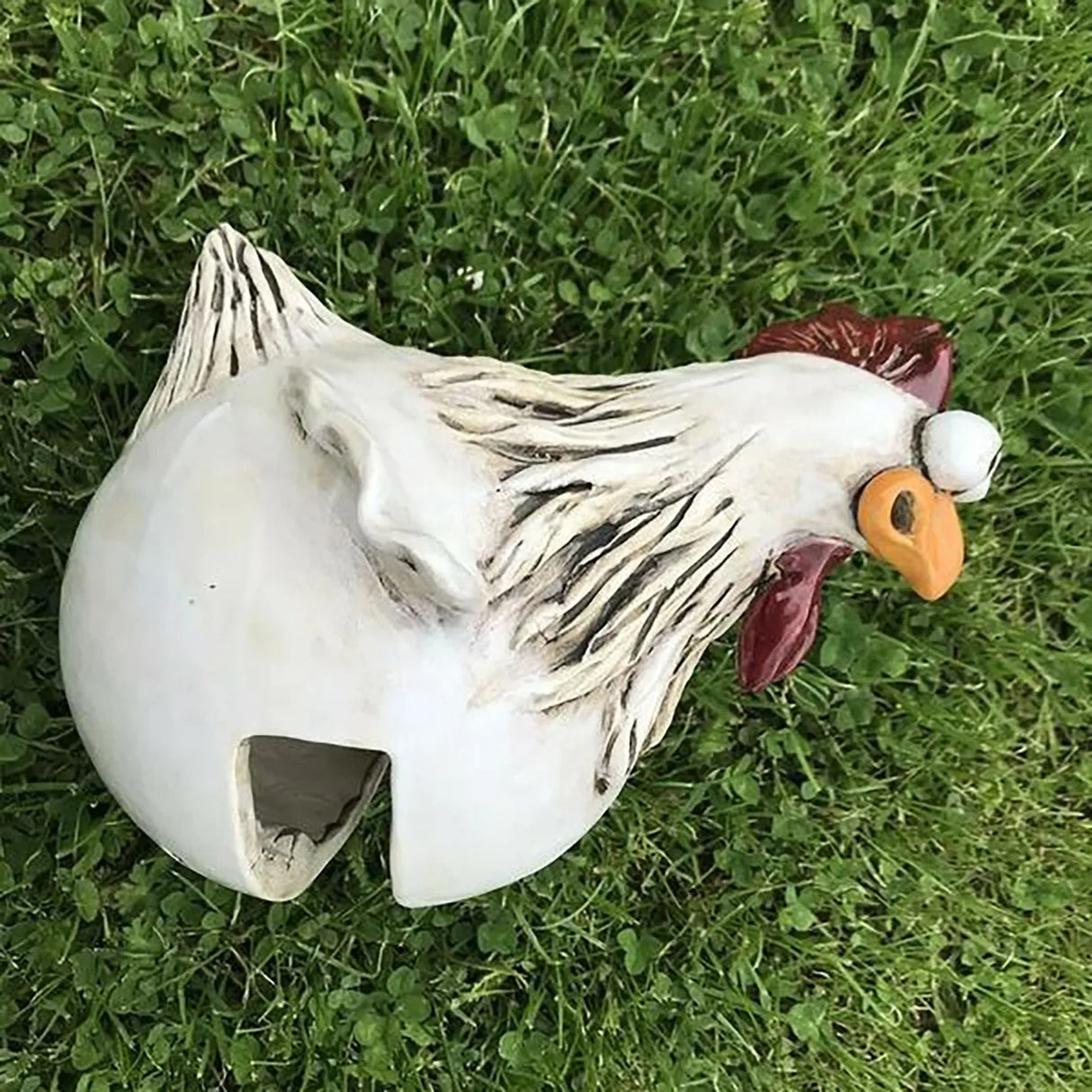 Resin Chicken Fence Decor