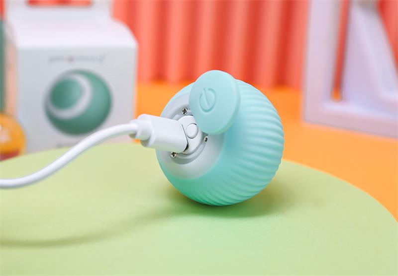 Electric rolling ball.  Automatically rolls to keep your Kitten active.