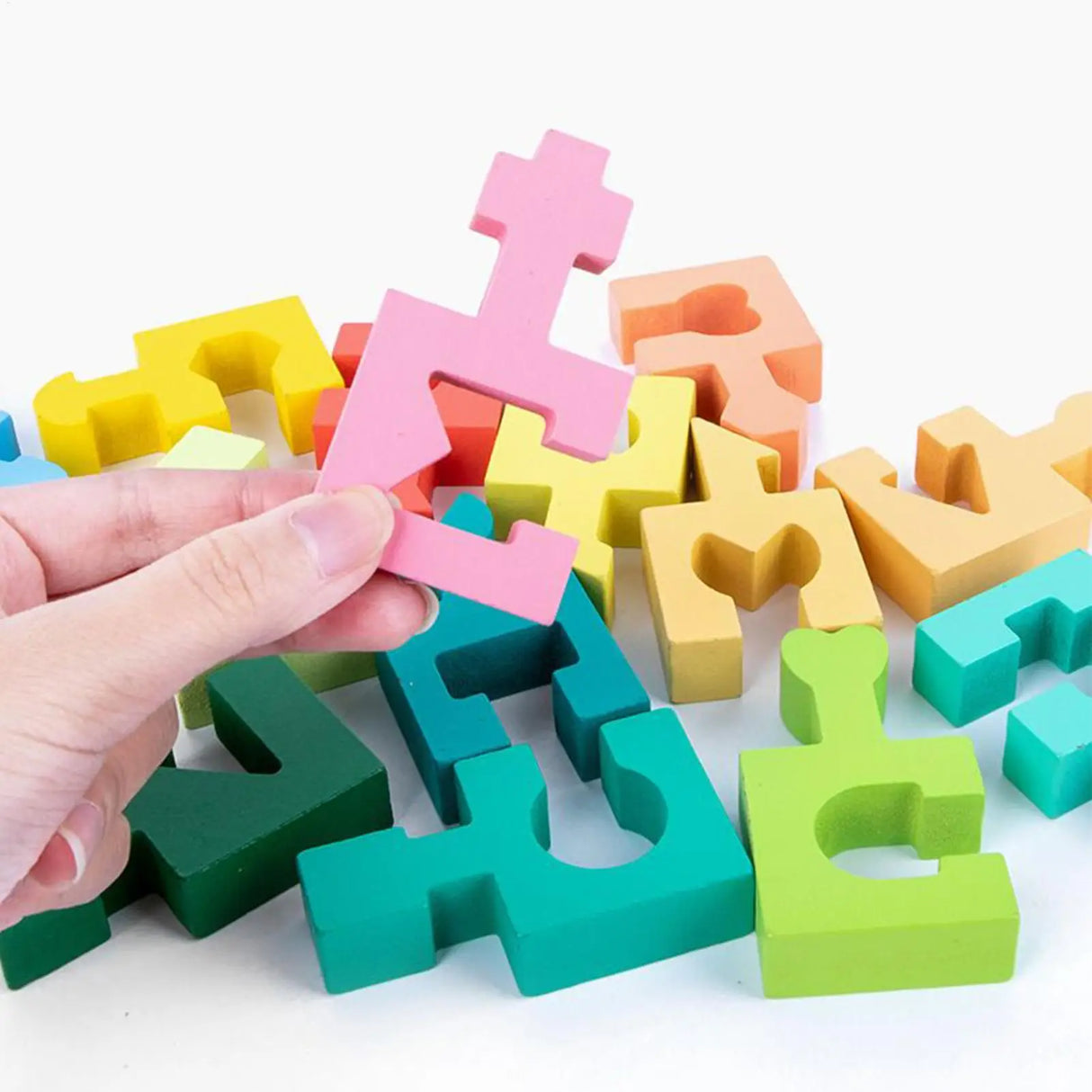 16 Pieces Wooden Jigsaw Puzzle for Boys Girls Ages 4-6