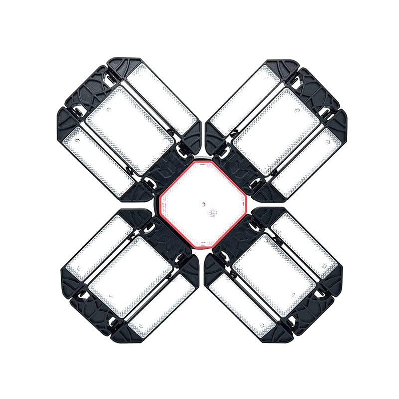 Led Garage Adjustable Ceiling Light With 12 Adjustable Panels. Great for Garage, Workshop and Warehouse.