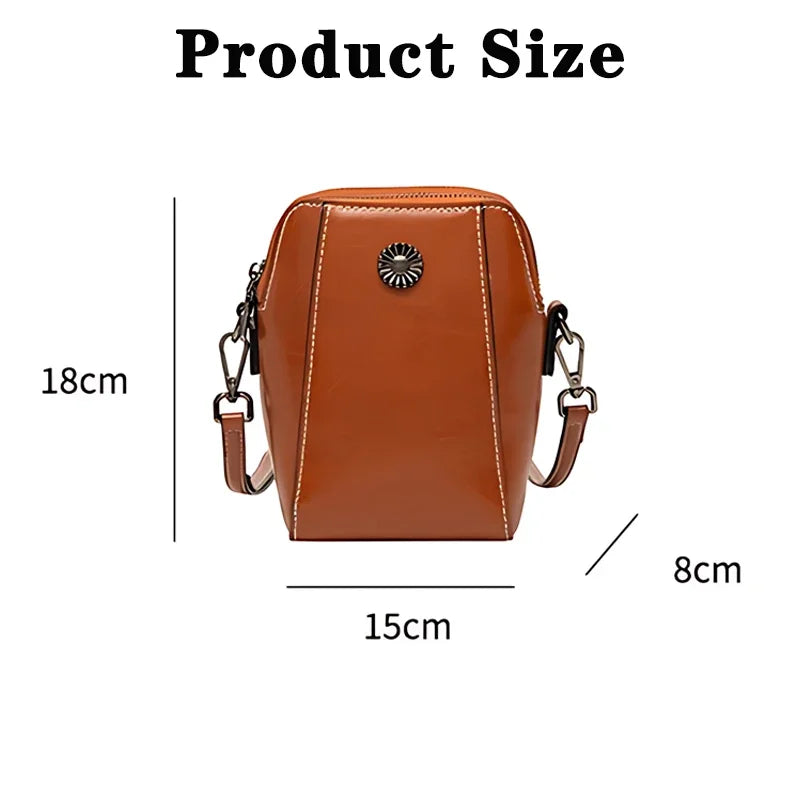 Single Shoulder Leather Crossbody Bag