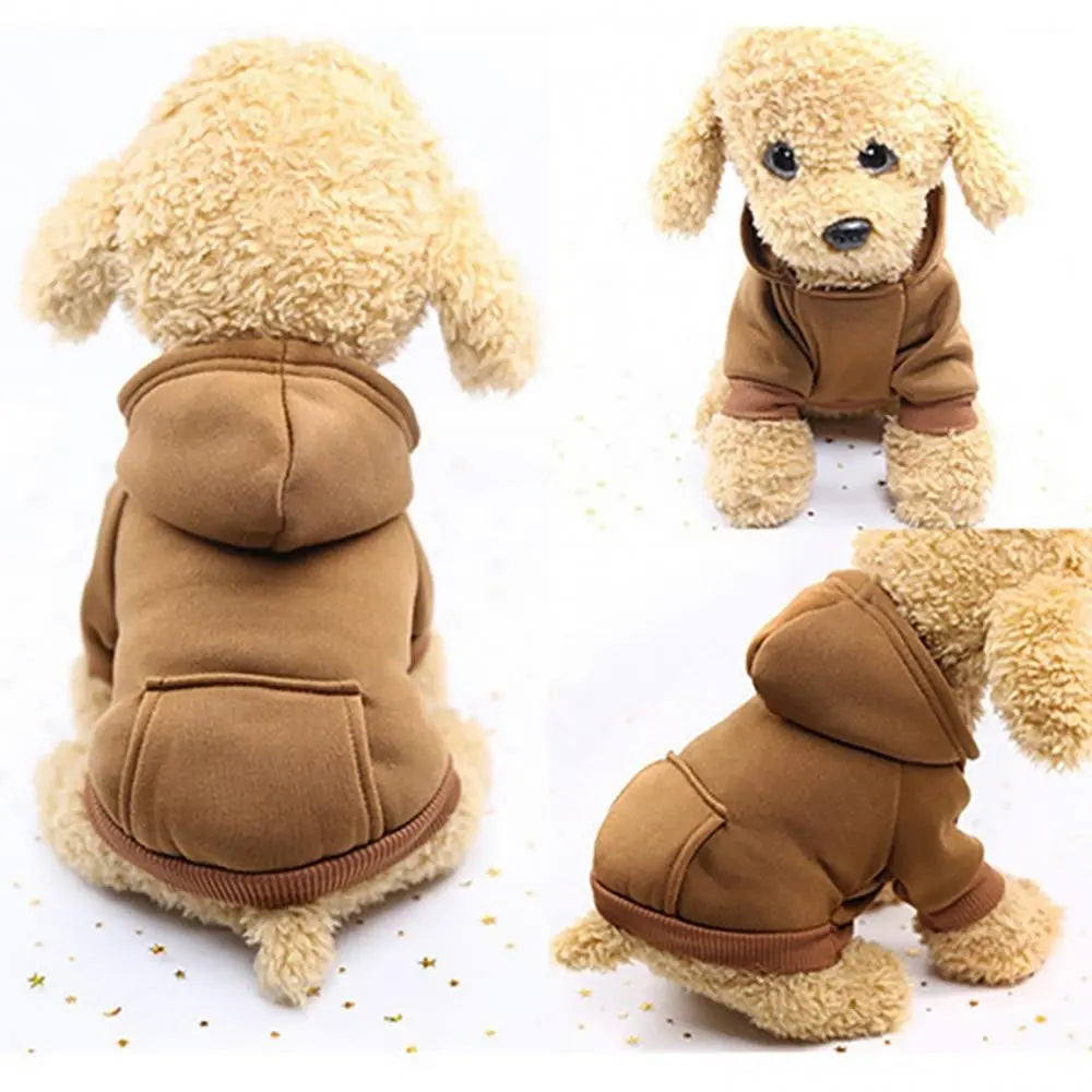 Pet Two-legged Hooded Sweatshirt With Pocket.