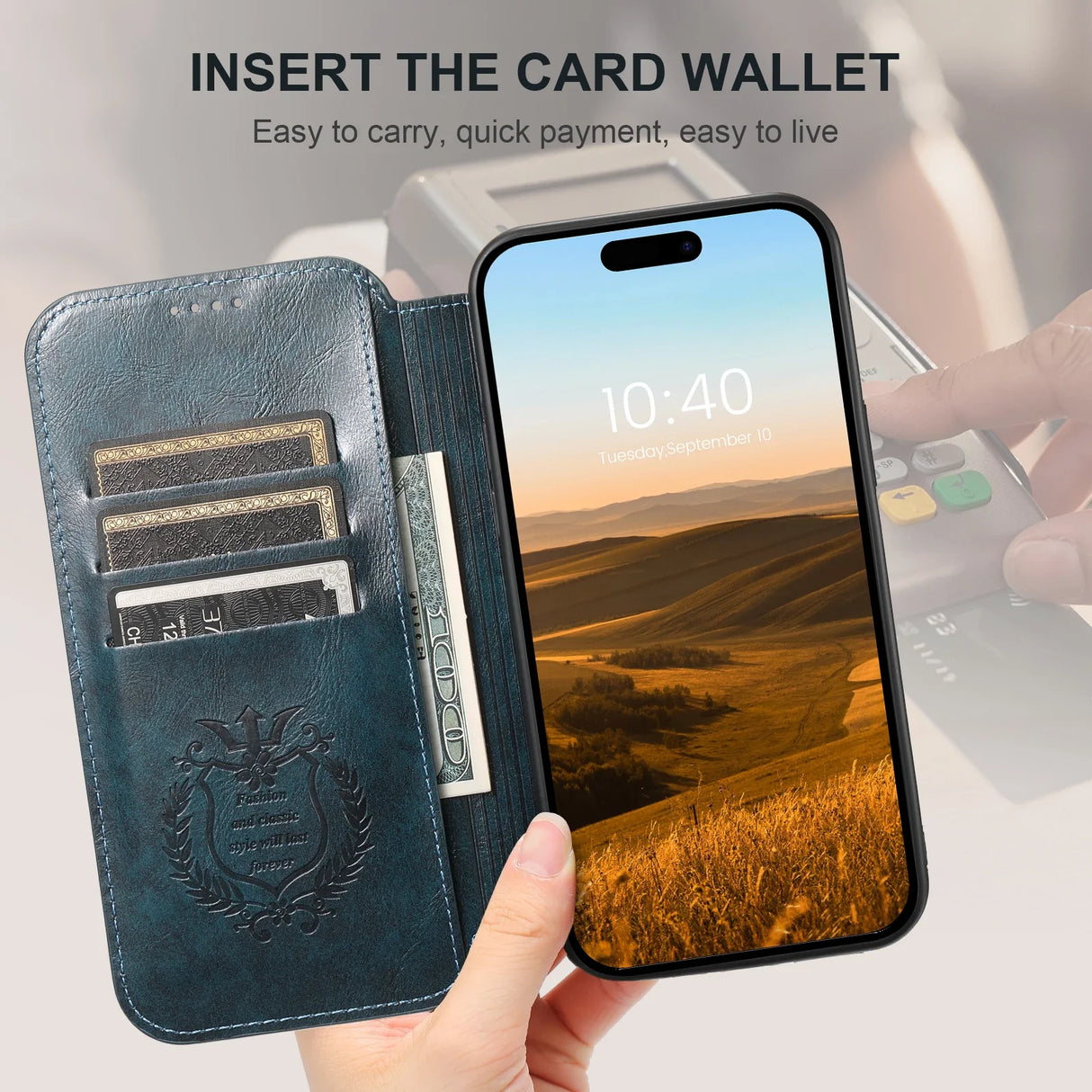 Wireless Charging  Magnetic Leather Wallet Phone Case For iPhone 16 12 13 14 15 Pro Max Plus