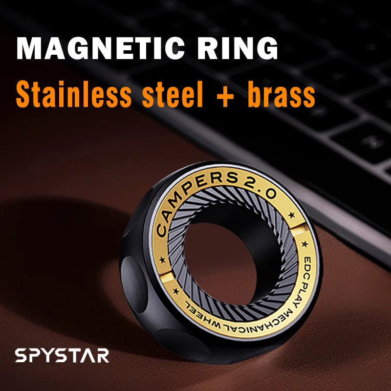 Stainless Steel Office Desk EDC Magnetic Ring For Anti Stress