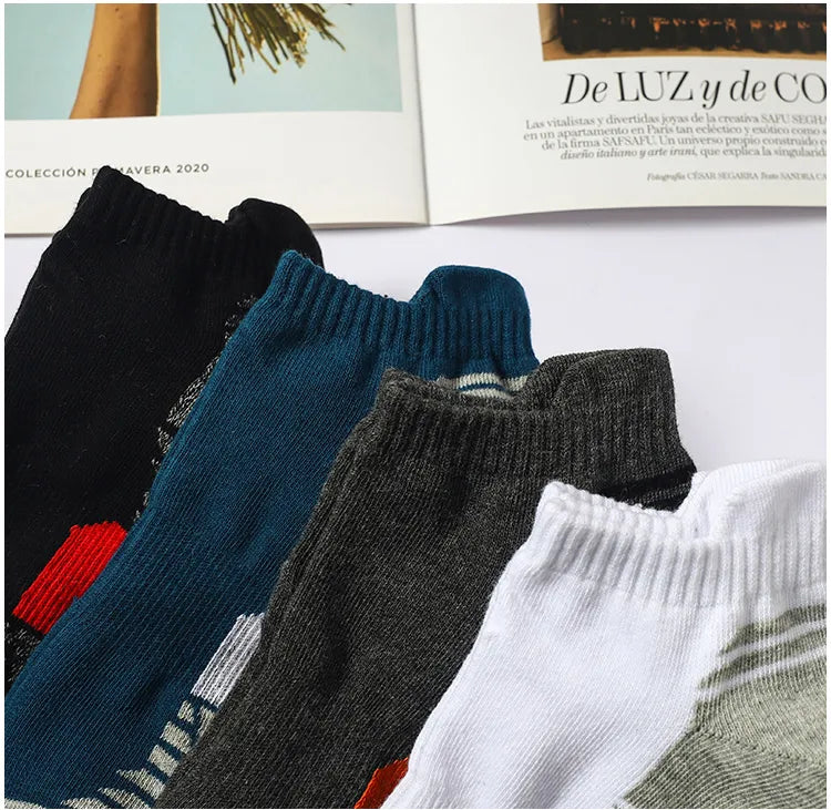 5 Pairs Cotton Breathable Sport Ankle Socks.  Size EU 38-45