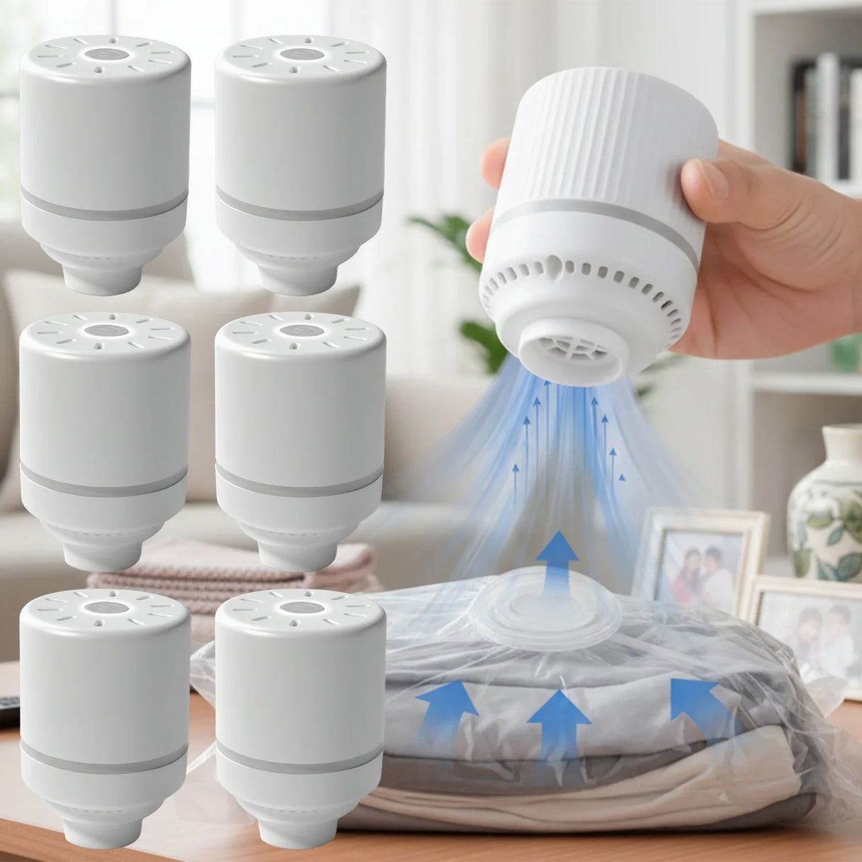 Mini Air Pump/Suction Vacuum Bags With American Standard Plug