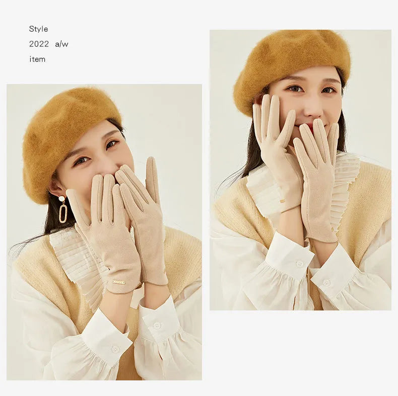 Women's Cashmere Touch Screen Gloves.