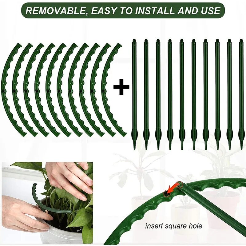 2/4PCS Plastic Semicircle Plant Vine Support.