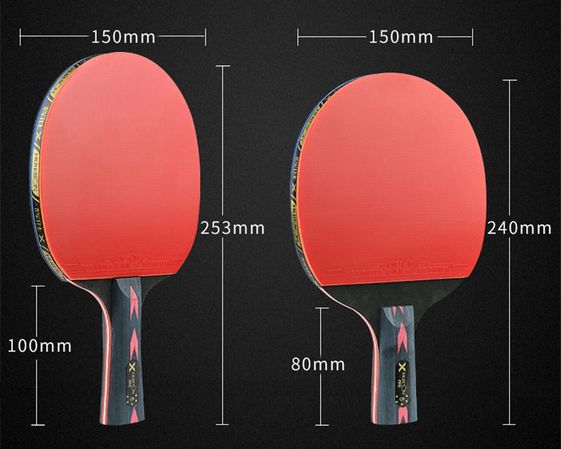 HUIESON 5/6 Star 2Pcs Carbon Table Tennis OR Ping Pong Racket.