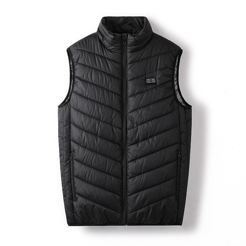 Men's and Women's USB Heated Thermal Vest. Sizes S to 6XL and Up to 17 Heating Zones.