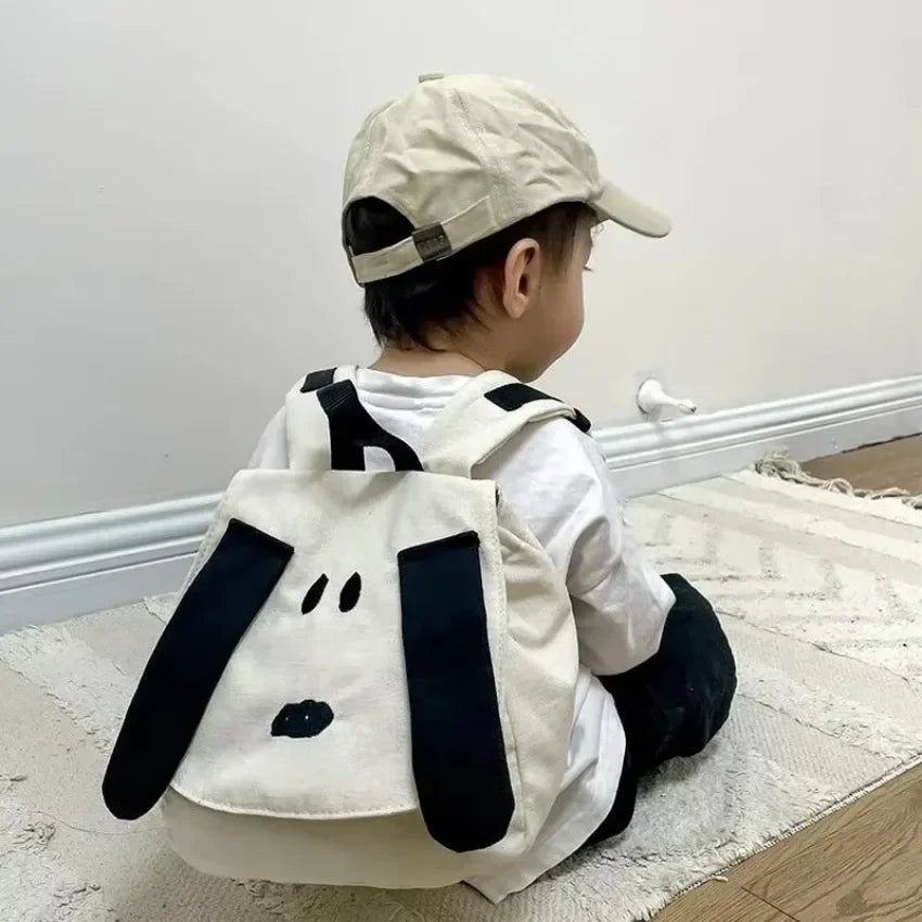 1 Pcs Canvas Backpack With Cute Dog