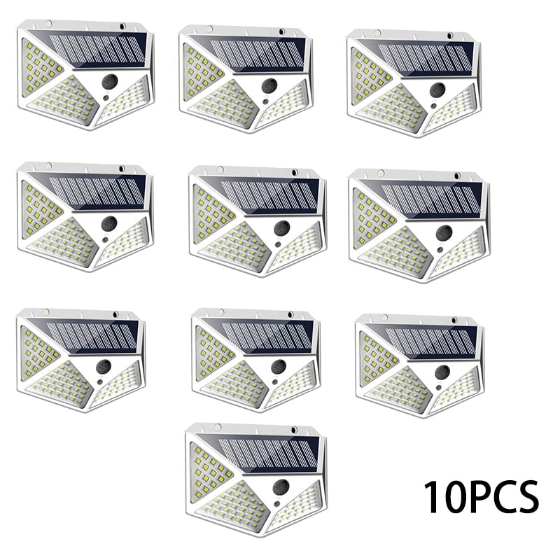 Waterproof 100 LED 2/4/8/10PCS Outdoor Solar Light, with motion sensors for garden and back yards.