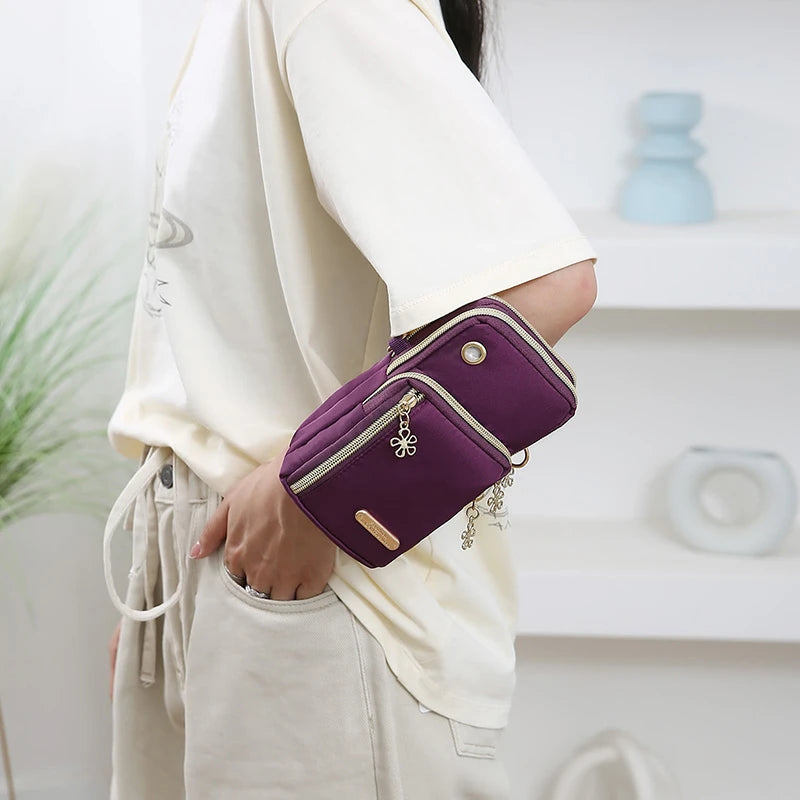 Women's Lightweight Nylon Crossbody Or Arm Bag