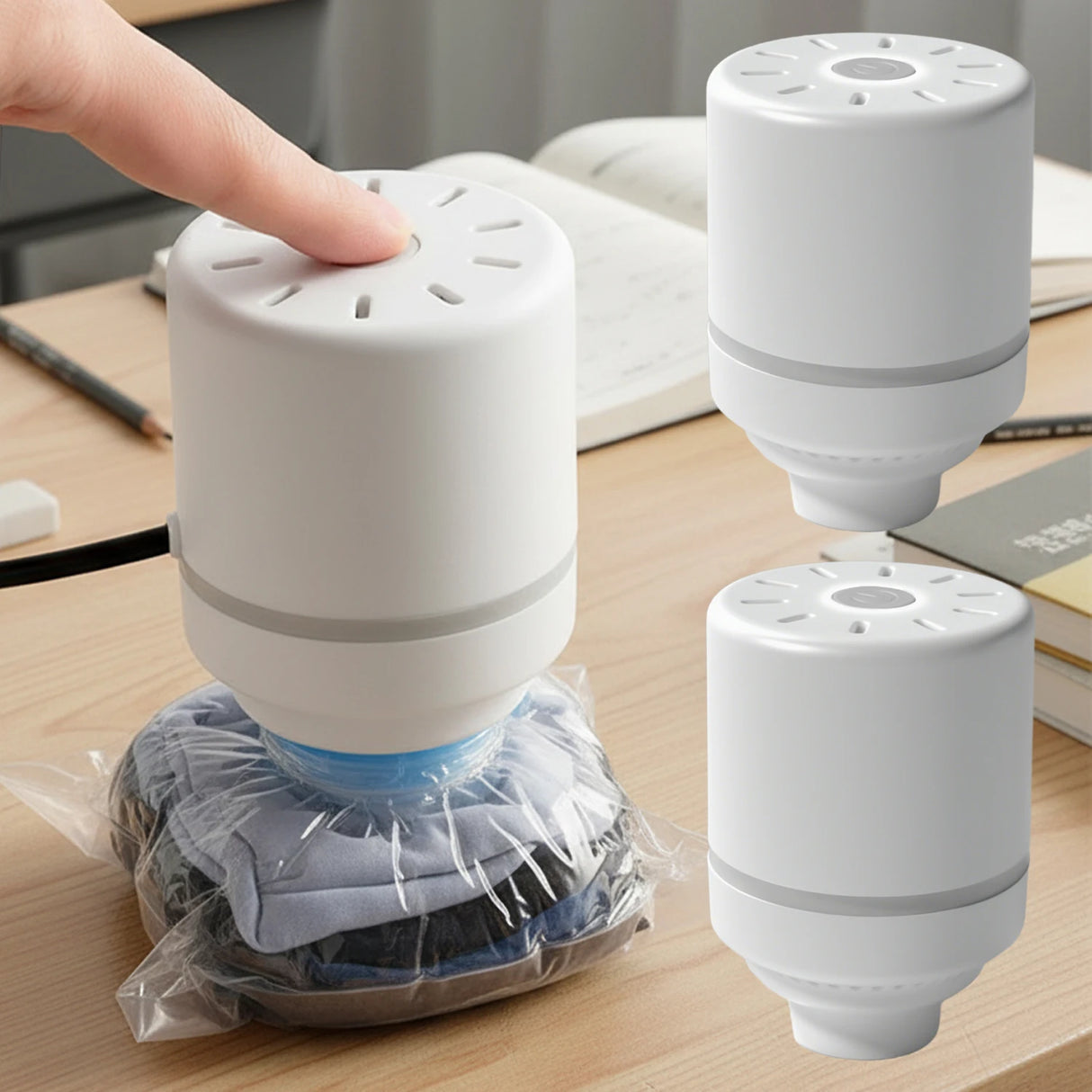 Mini Air Pump/Suction Vacuum Bags With American Standard Plug