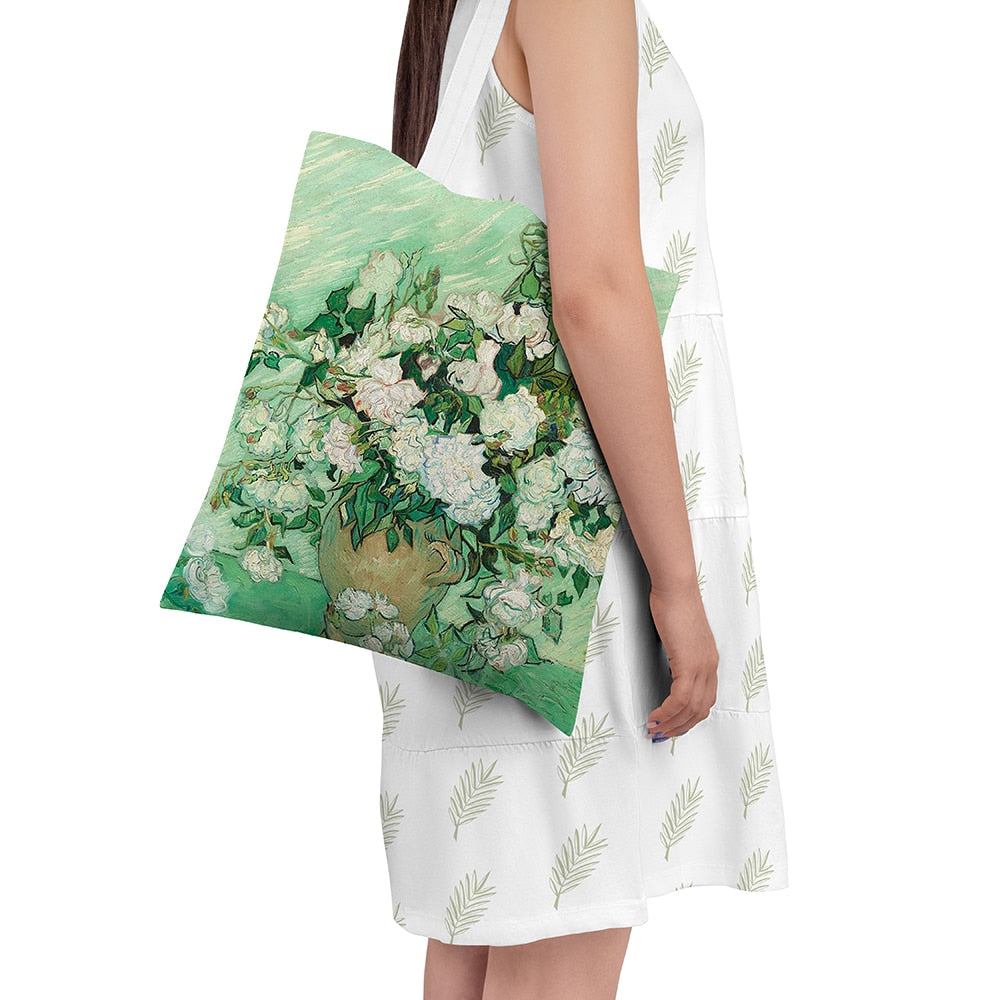 Van Gogh Oil Painting Canvas Shoulder Bags.