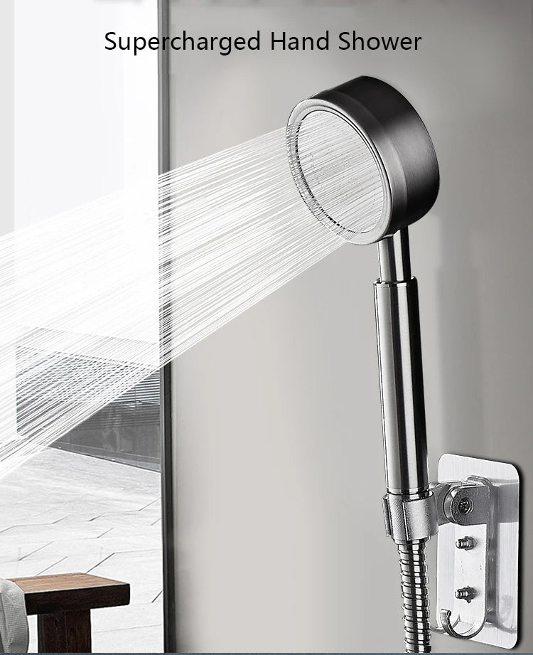 Stainless Steel Pressurized Rain Shower Head With Filter