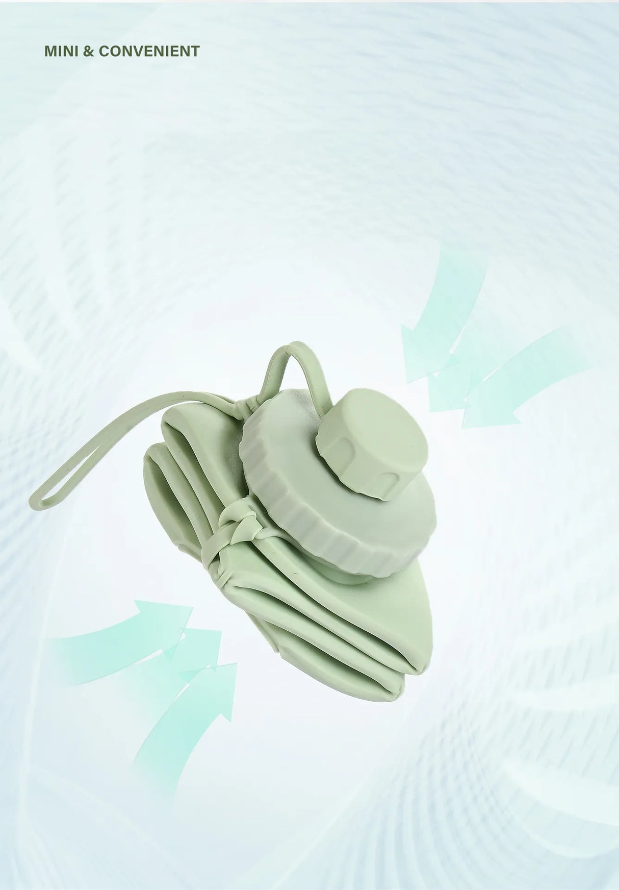 600ml Folding Silicone Sports Water Bottle.