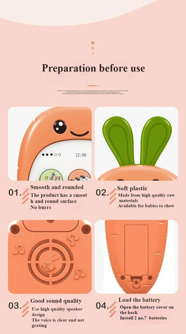 Children's Soft Plastic Music And Light Simulation Mobile Phone