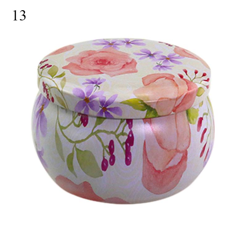NEW Retro Floral Mini Tin Can For Aromatherapy Candle Making Containers, Coffee, Tea, Spices, Candy And Jewelry Storage Case.