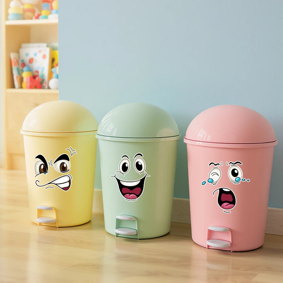 Funny Waterproof Vinyl Removable Trash Can Decals