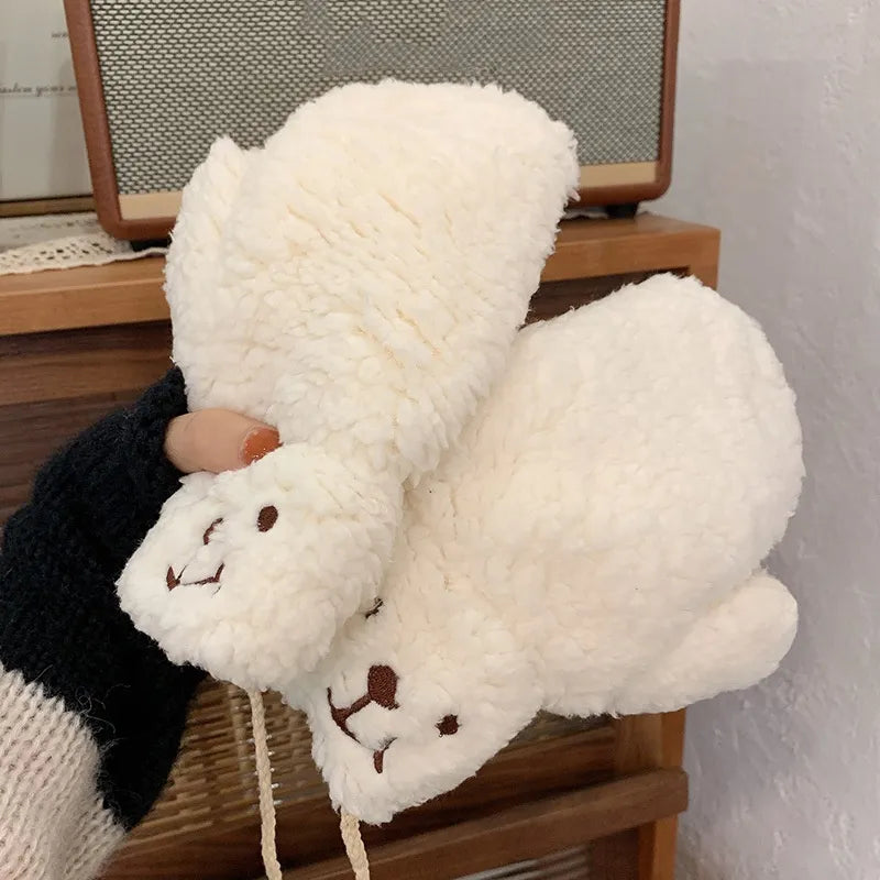 Kawaii Plush Warm Mittens/Gloves.