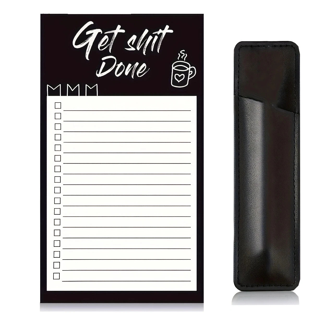 1 Piece Magnetic Shopping List Notepad & 1 Piece Magnetic Pen Case