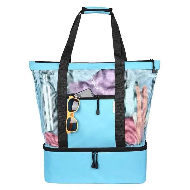 Women Mesh Transparent Beach Bag