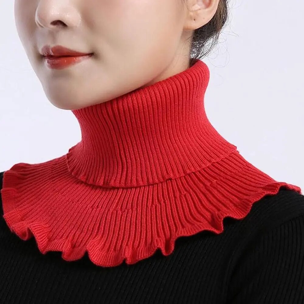Autumn/Winter Knitted Turtleneck Collar.