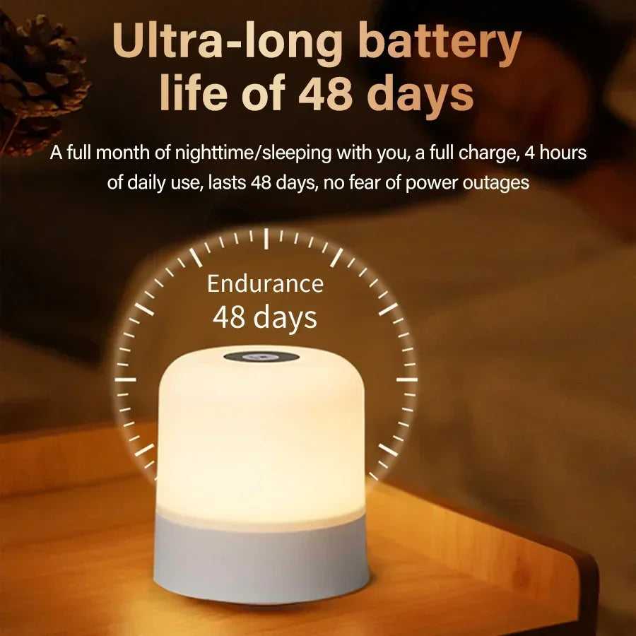 Rechargeable Led Dimmable Multicolor Night Light with Remote Control Or Touch Switch