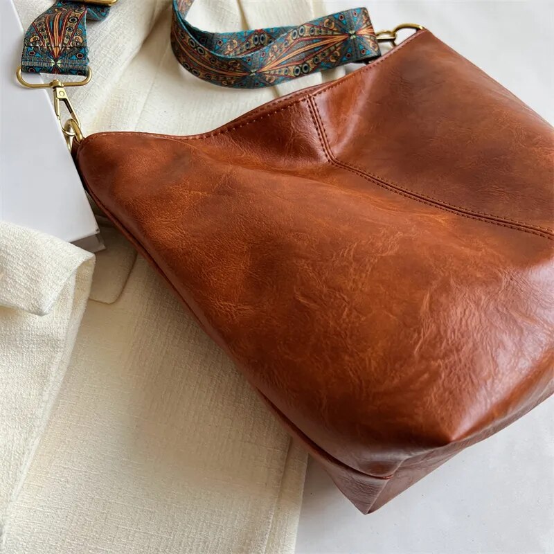 MOODS Soft PU Leather Designer Luxury Shoulder Bag.